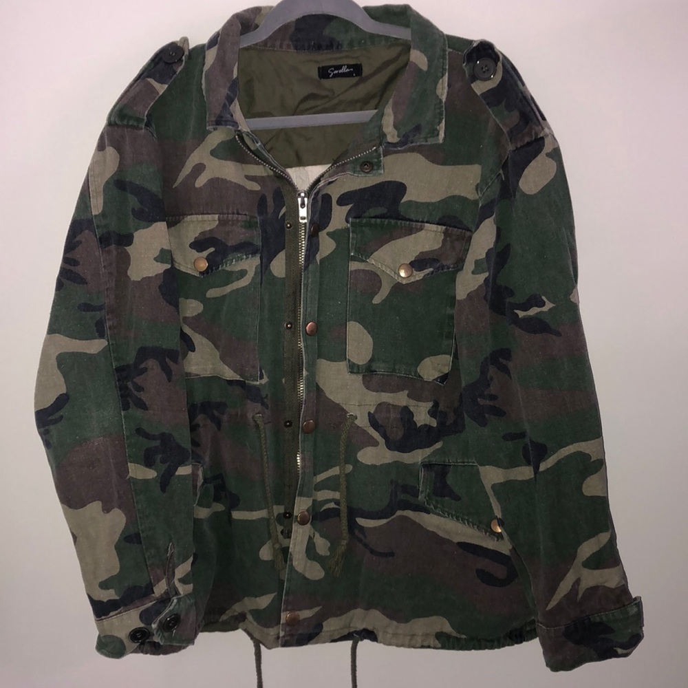 Girls Tour Sorella Army Camo Jacket